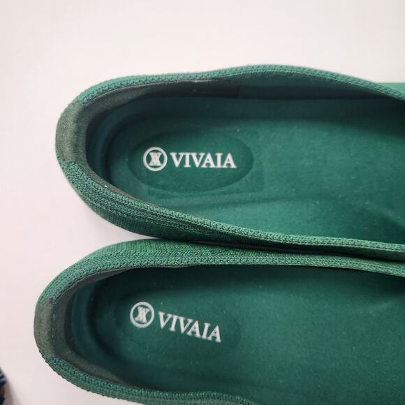 VIVAIA Margot Square-Toe V-Cut Flats 42/10.5 Forest Green Classic Office‎ Career - Picture 2 of 8